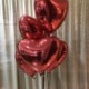 Balões coração vermelhos